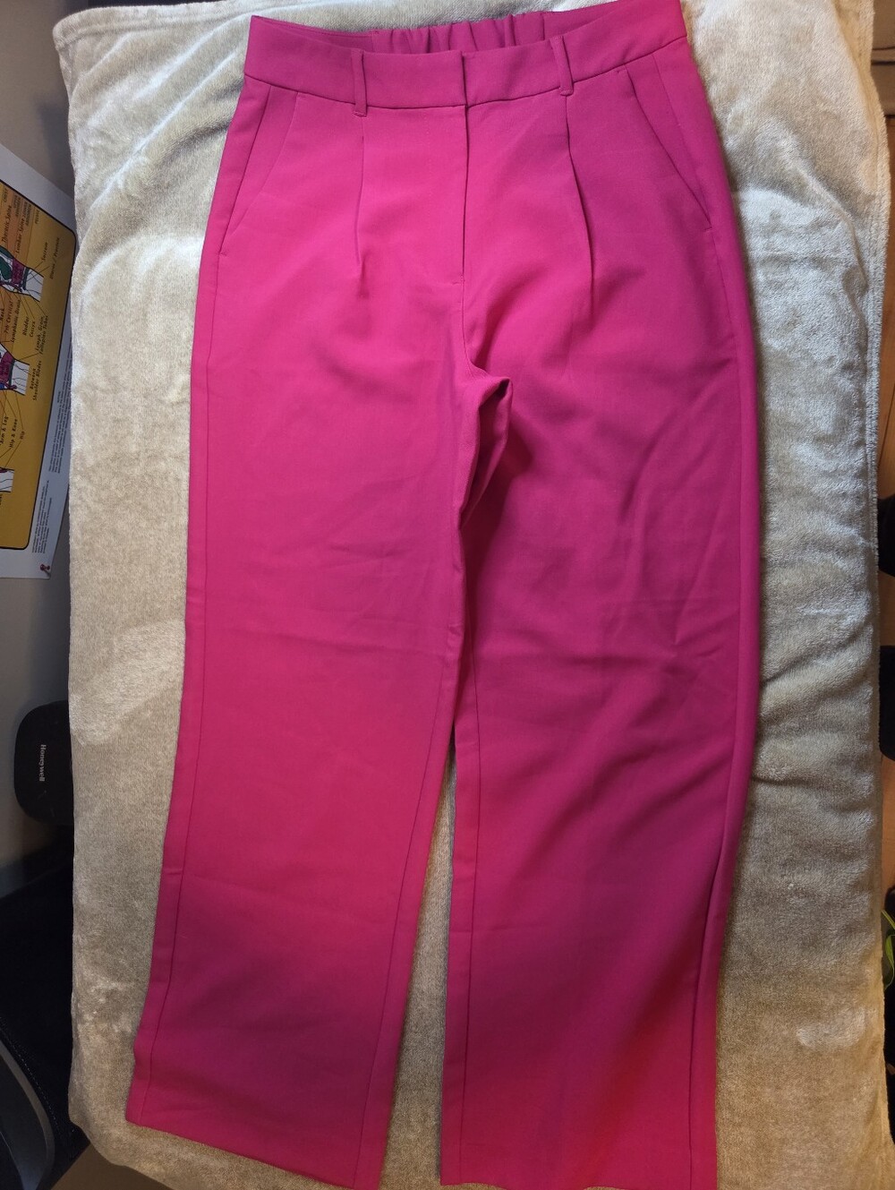 Old Navy Vibrant Pink High-Rise Wide Leg Trousers Size 8